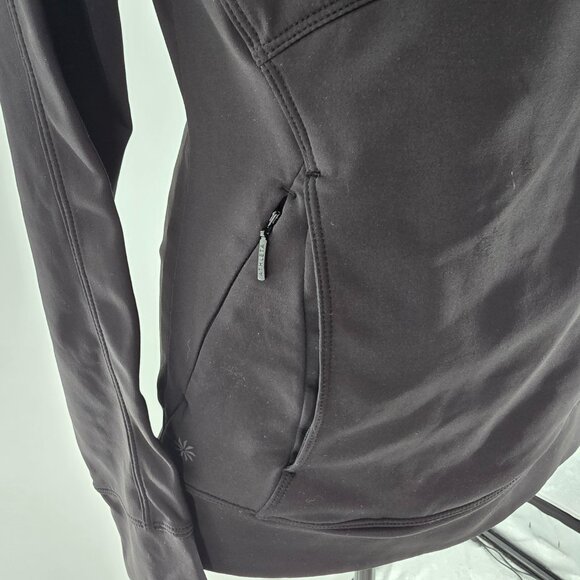Athleta Stowe Hoodie Women's‎  XS Black Balaclava Pullover Zip Pocket Athleisure - Picture 3 of 12